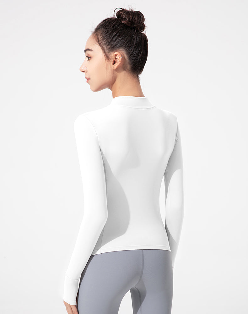 Half-Zip Long Sleeve Yoga Top