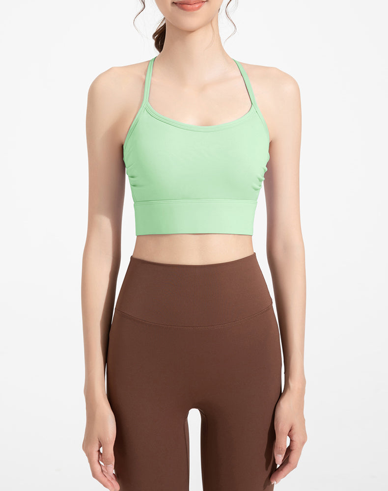 Side Pleated Yoga Bra