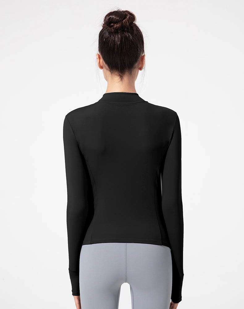 Half-Zip Long Sleeve Yoga Top