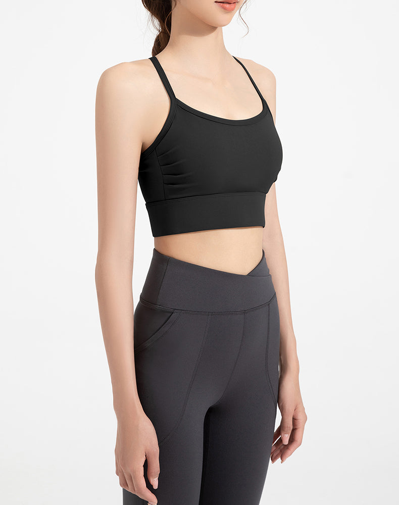 Side Pleated Yoga Bra