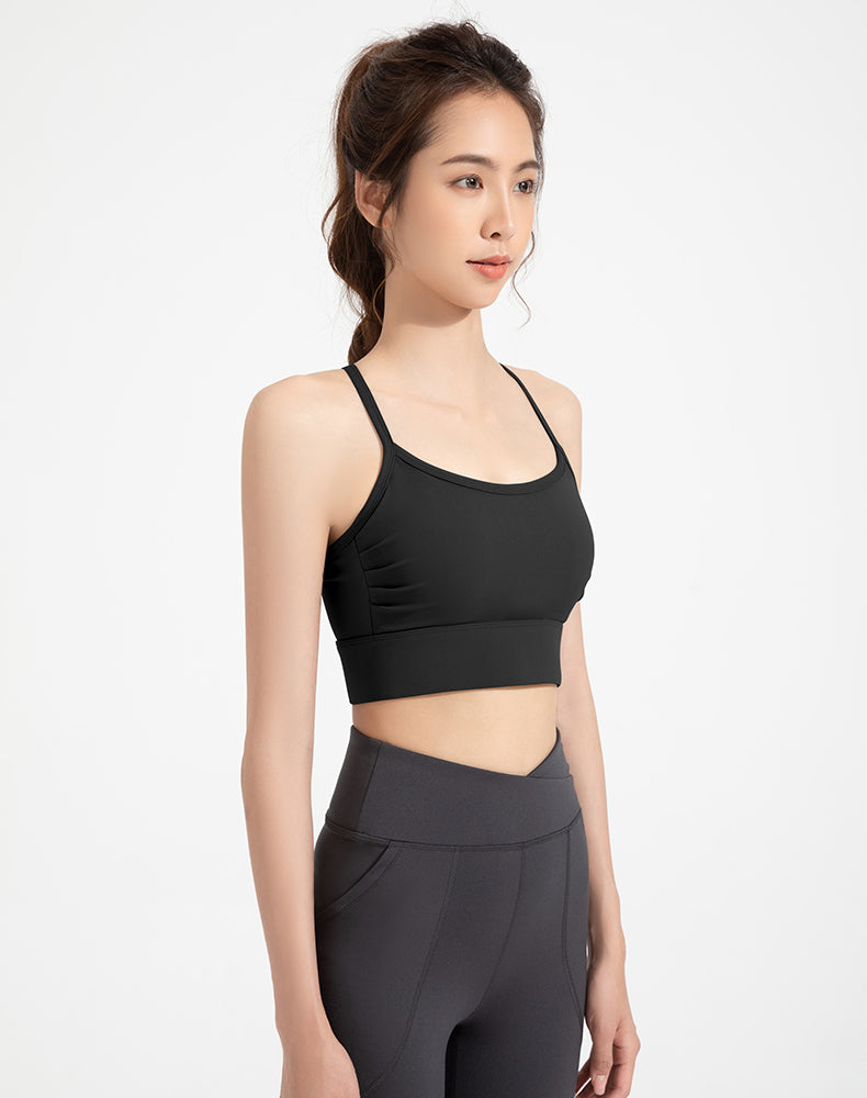 Side Pleated Yoga Bra