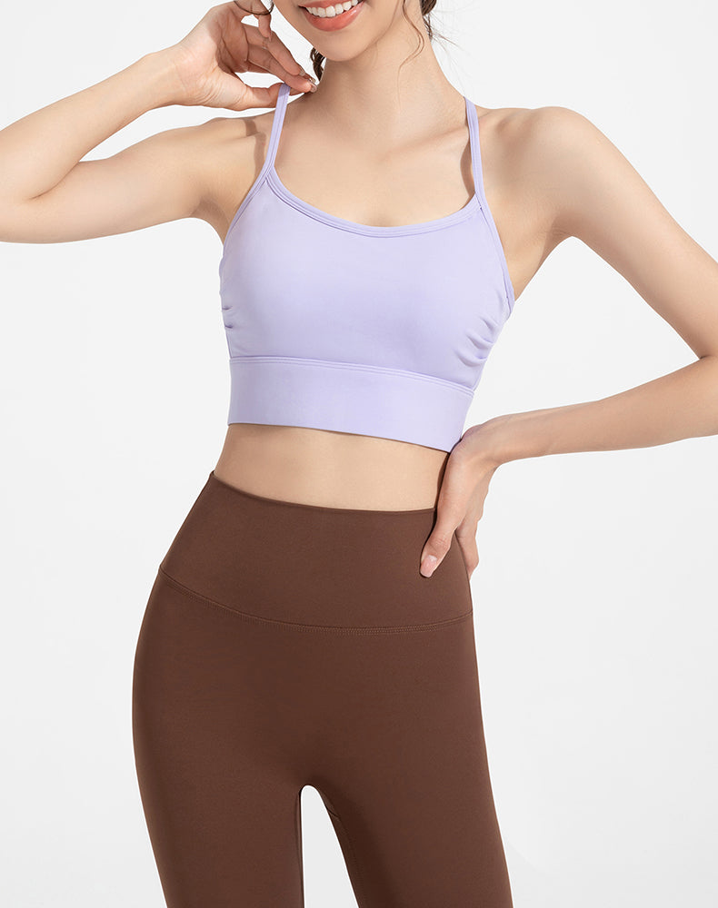 Side Pleated Yoga Bra