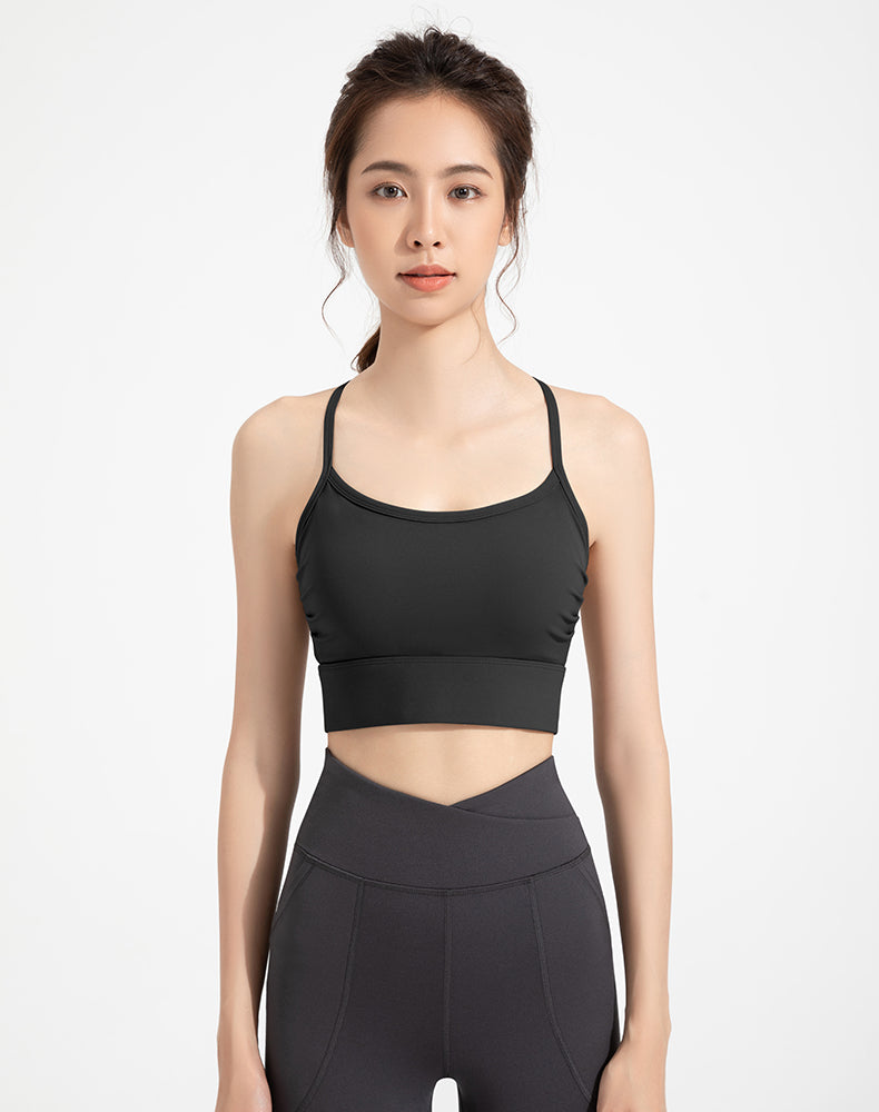 Side Pleated Yoga Bra