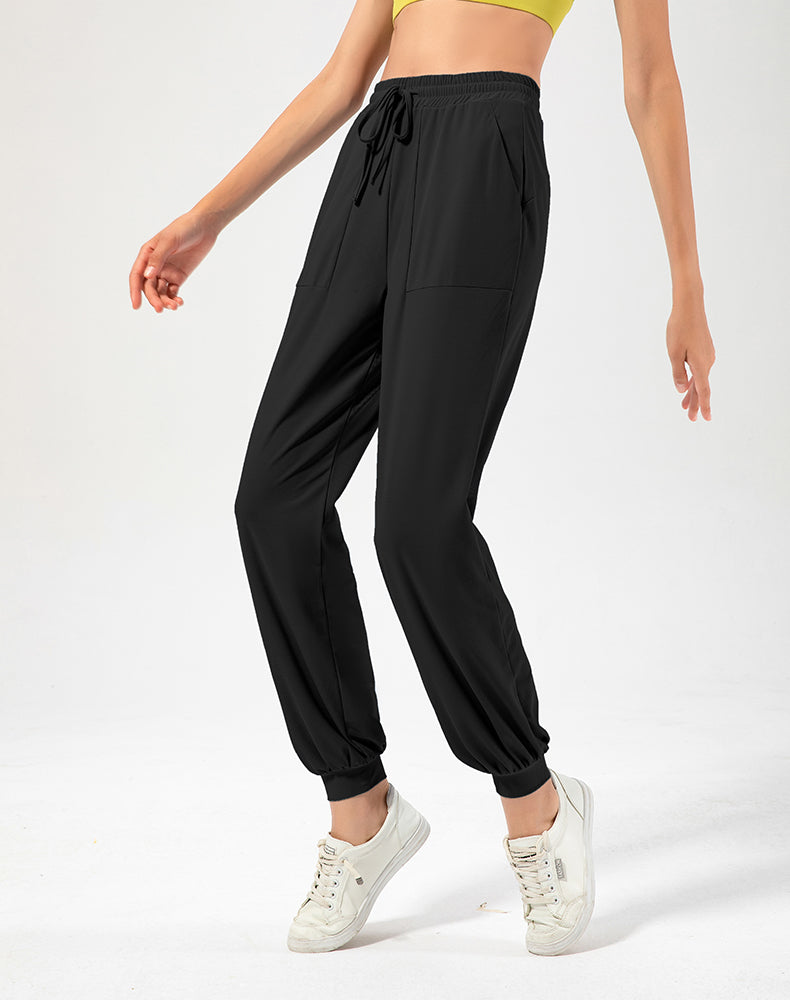 Drawstring Cuffed Yoga Pants