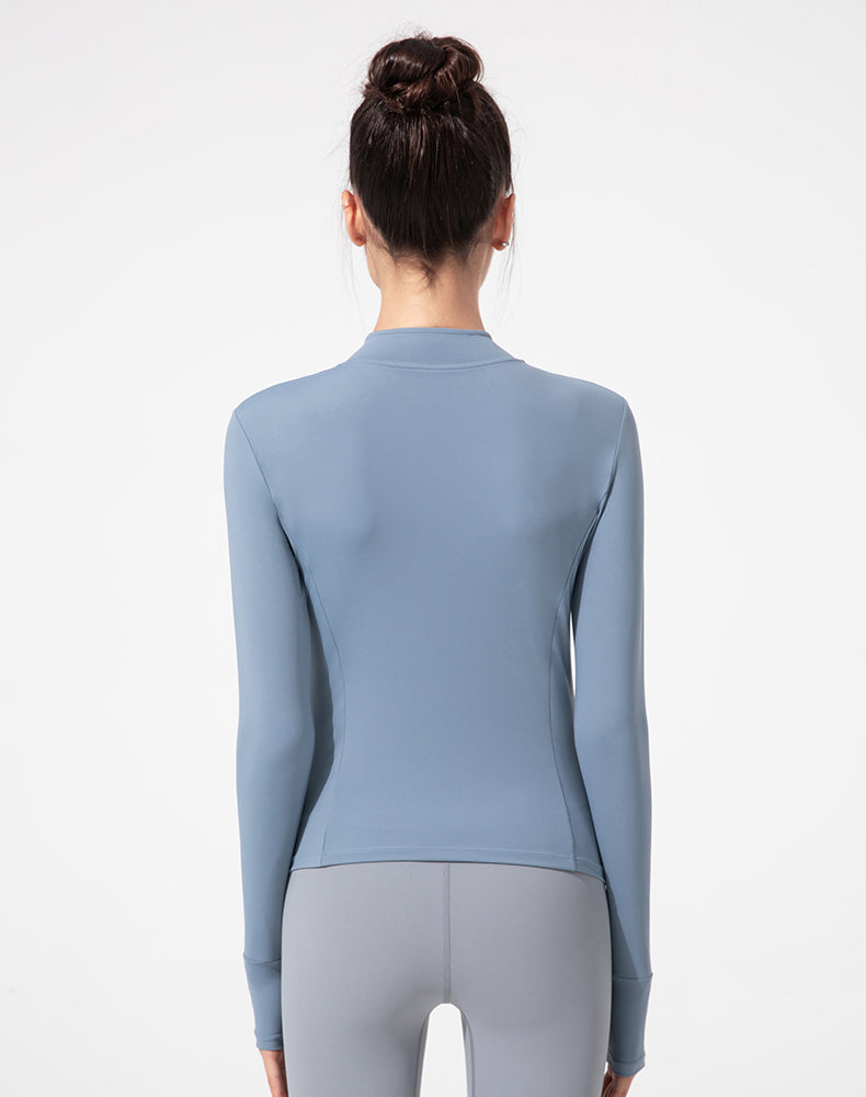 Half-Zip Long Sleeve Yoga Top