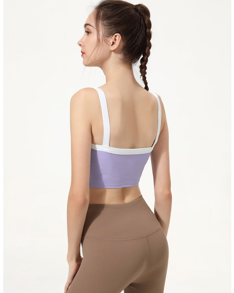 Stretch Striped Yoga Bra