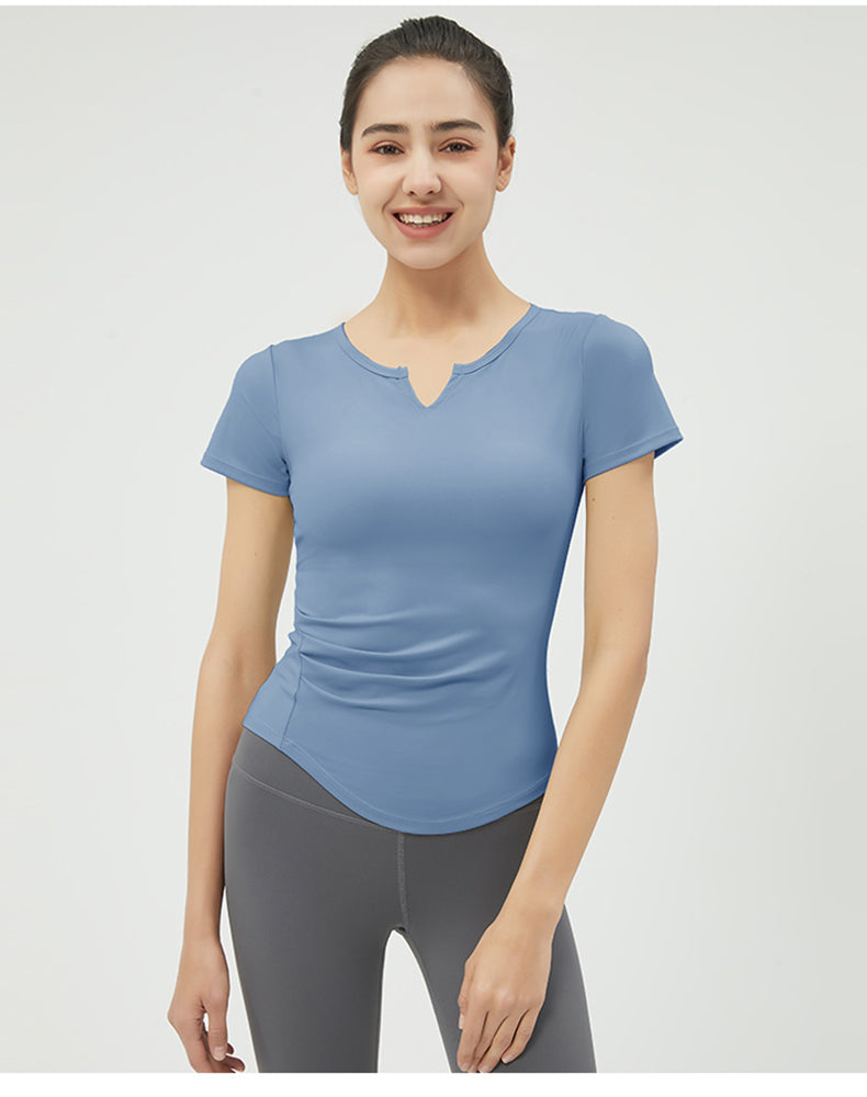 V-Neck Short Sleeve Yoga Top