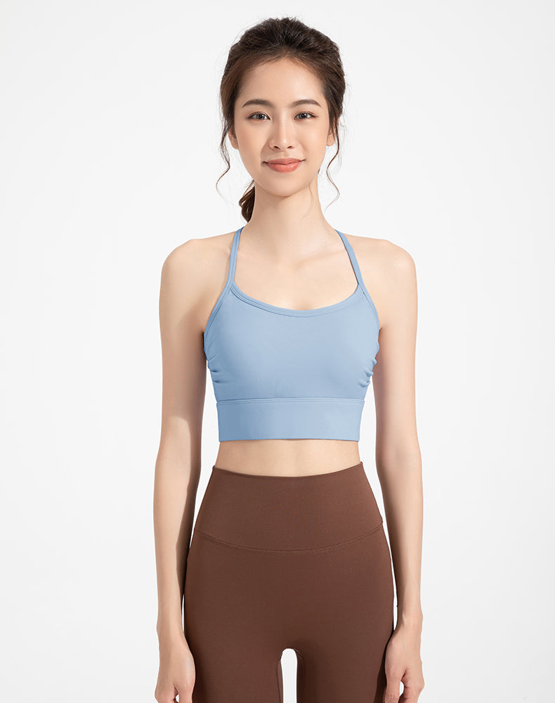 Side Pleated Yoga Bra