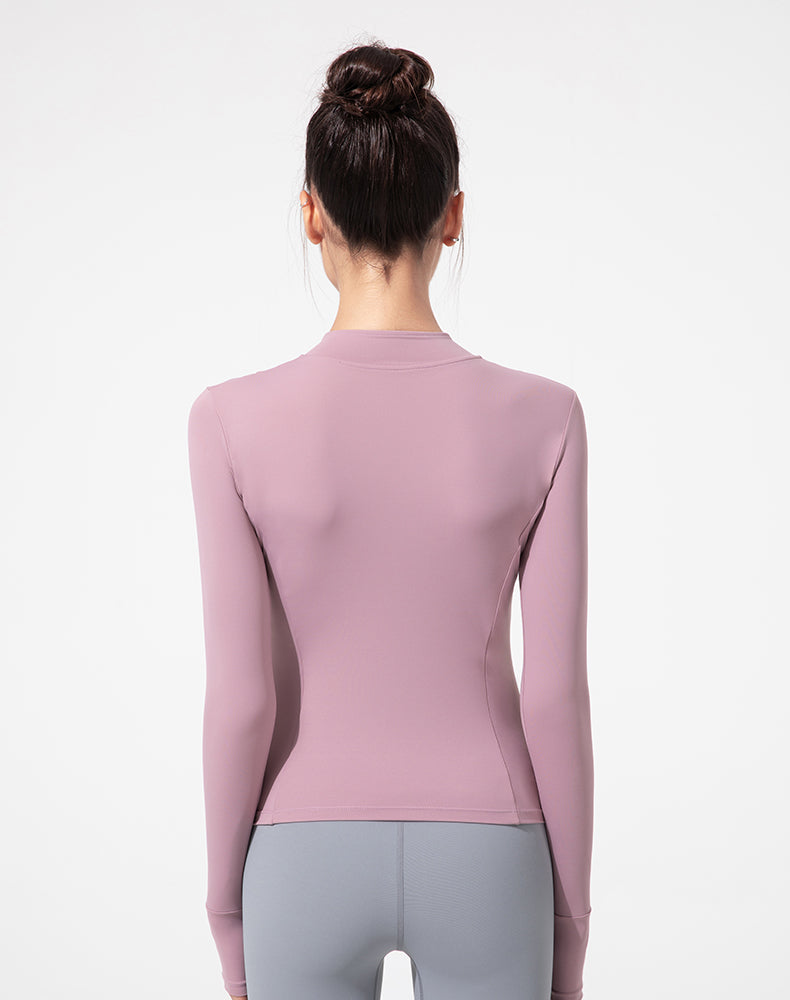 Half-Zip Long Sleeve Yoga Top