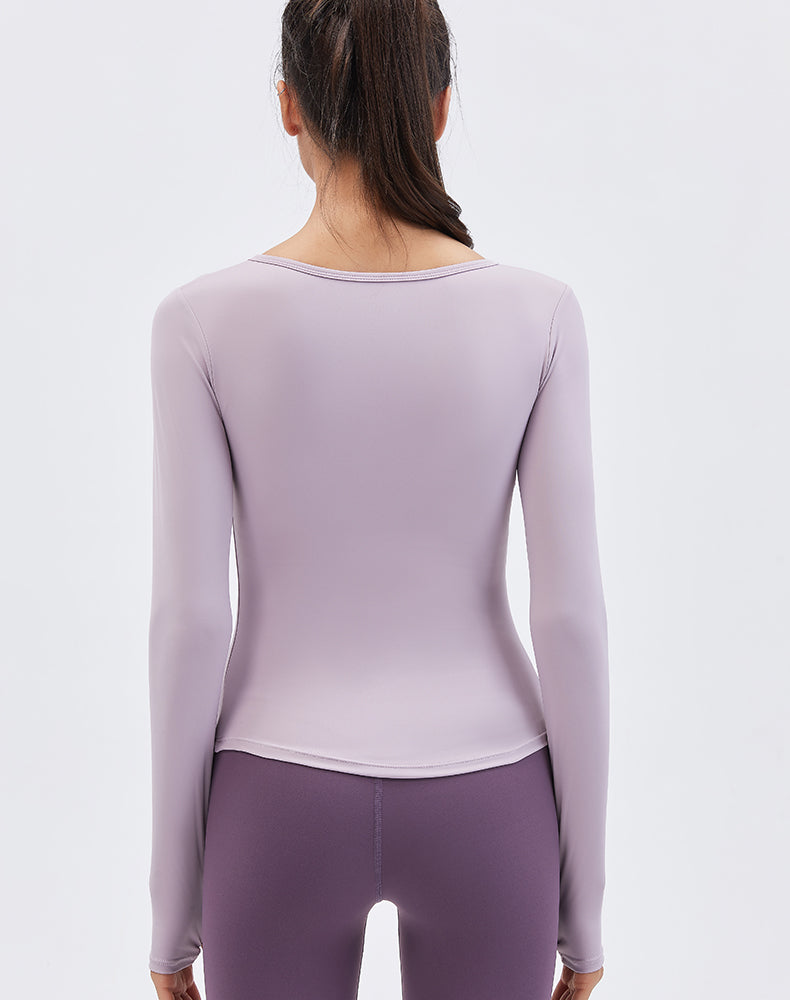 V-Neck Long Sleeve Yoga Top