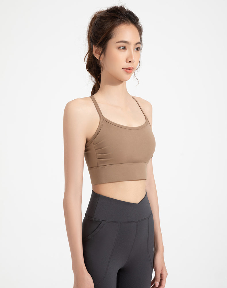 Side Pleated Yoga Bra