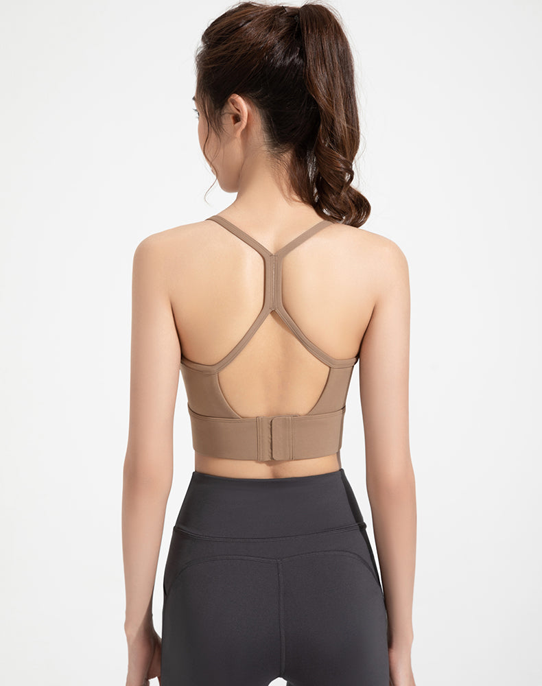 Side Pleated Yoga Bra