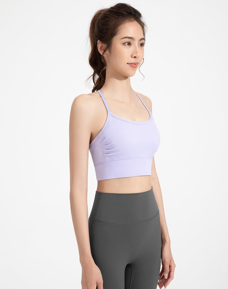 Side Pleated Yoga Bra