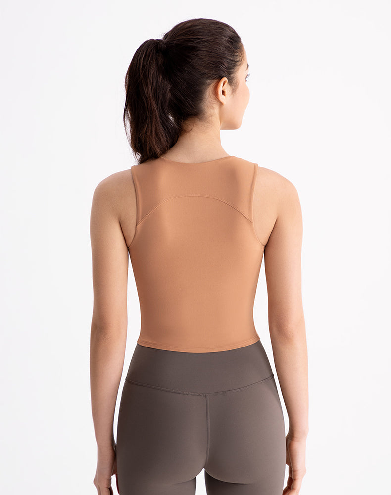 Wide Strap U-neck Yoga Tank