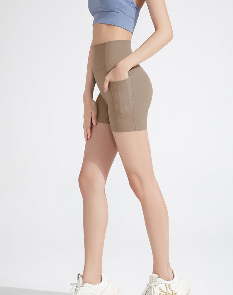 High-Waisted Tummy Control Yoga Shorts