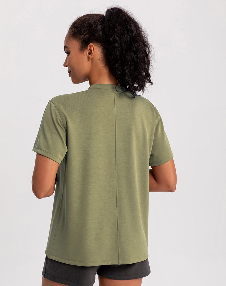 Modal Loose Fit Short Sleeve Yoga Top