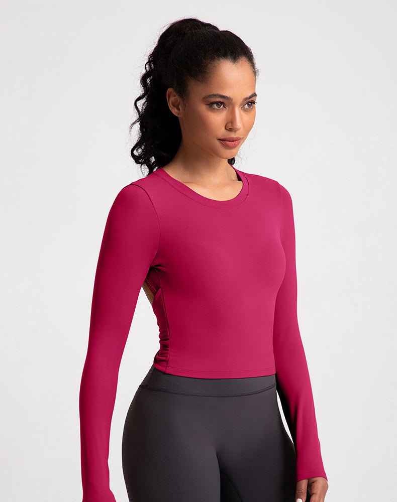 Open Back Long Sleeve Yoga Top