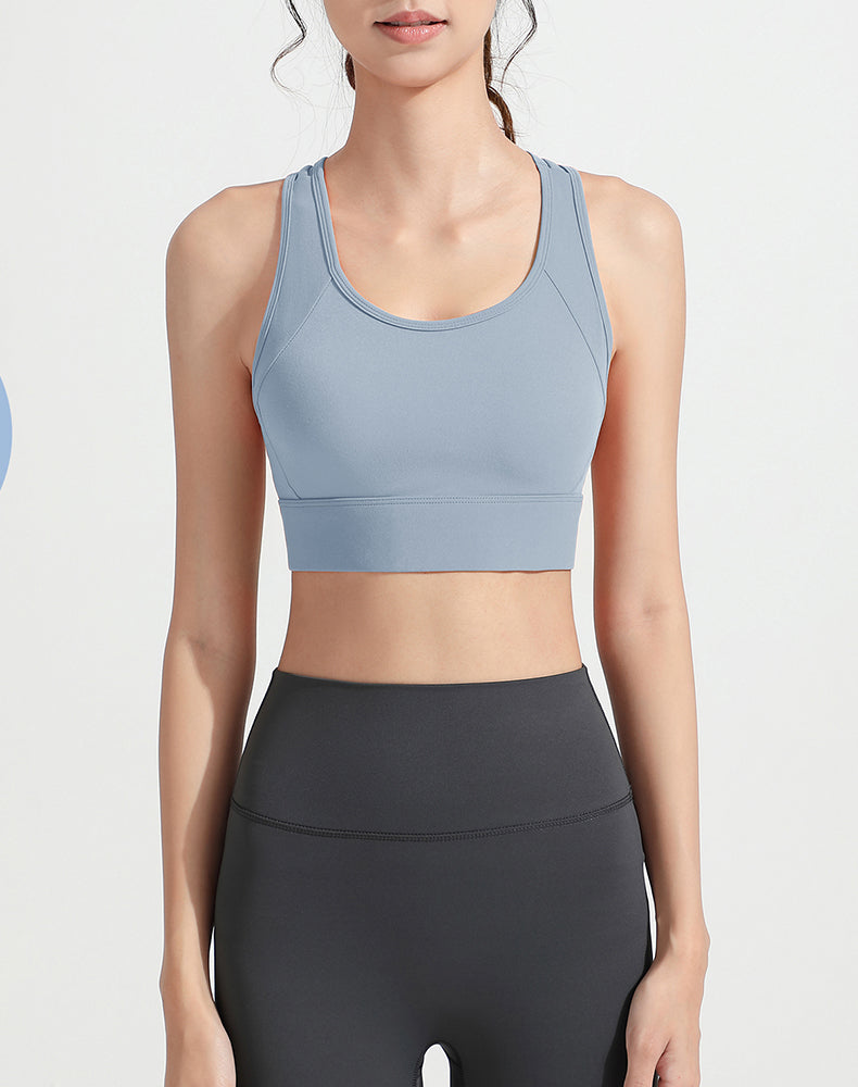 Mesh Back with Outer Straps Yoga Bra