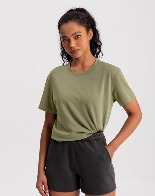 Modal Loose Fit Short Sleeve Yoga Top