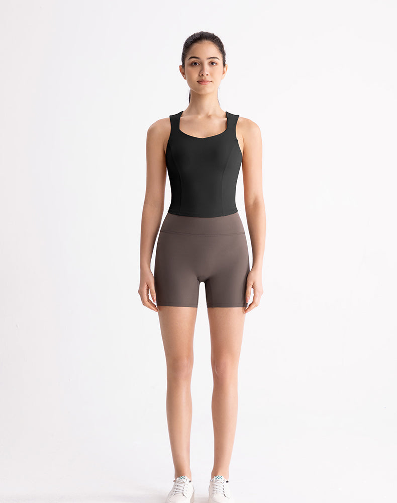 Wide Strap U-neck Yoga Tank