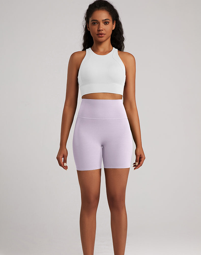 Lycra Tummy Control High-Waisted Yoga Shorts