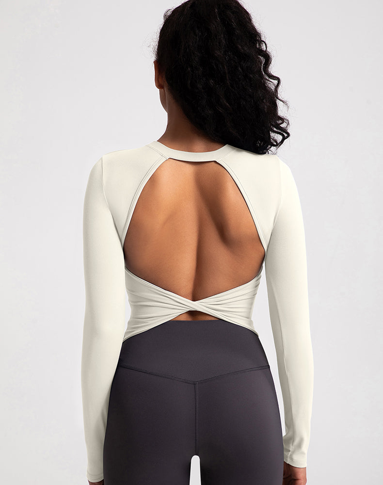 Open Back Long Sleeve Yoga Top