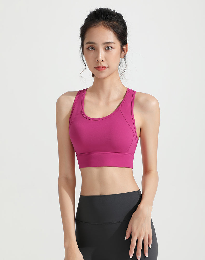 Mesh Back with Outer Straps Yoga Bra