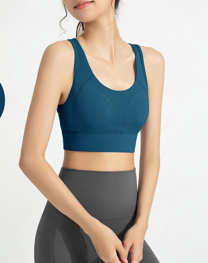 Adjustable Double-Layer Back Yoga Bra