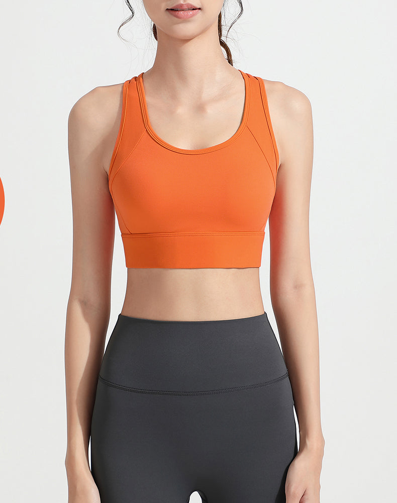 Mesh Back with Outer Straps Yoga Bra