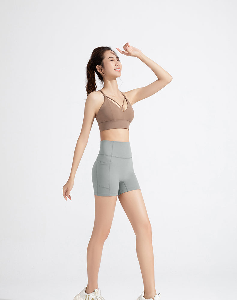 High-Waisted Tummy Control Yoga Shorts