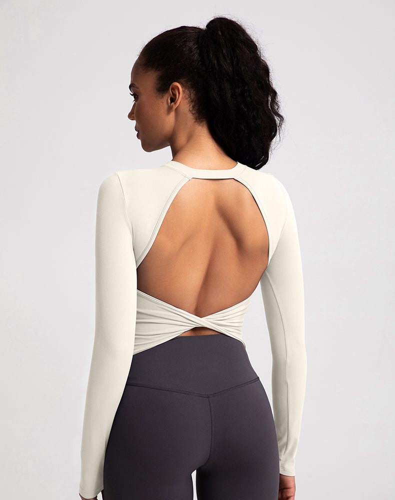 Open Back Long Sleeve Yoga Top