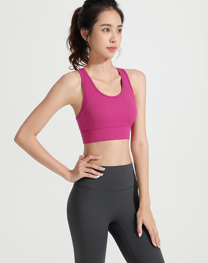 Mesh Back with Outer Straps Yoga Bra