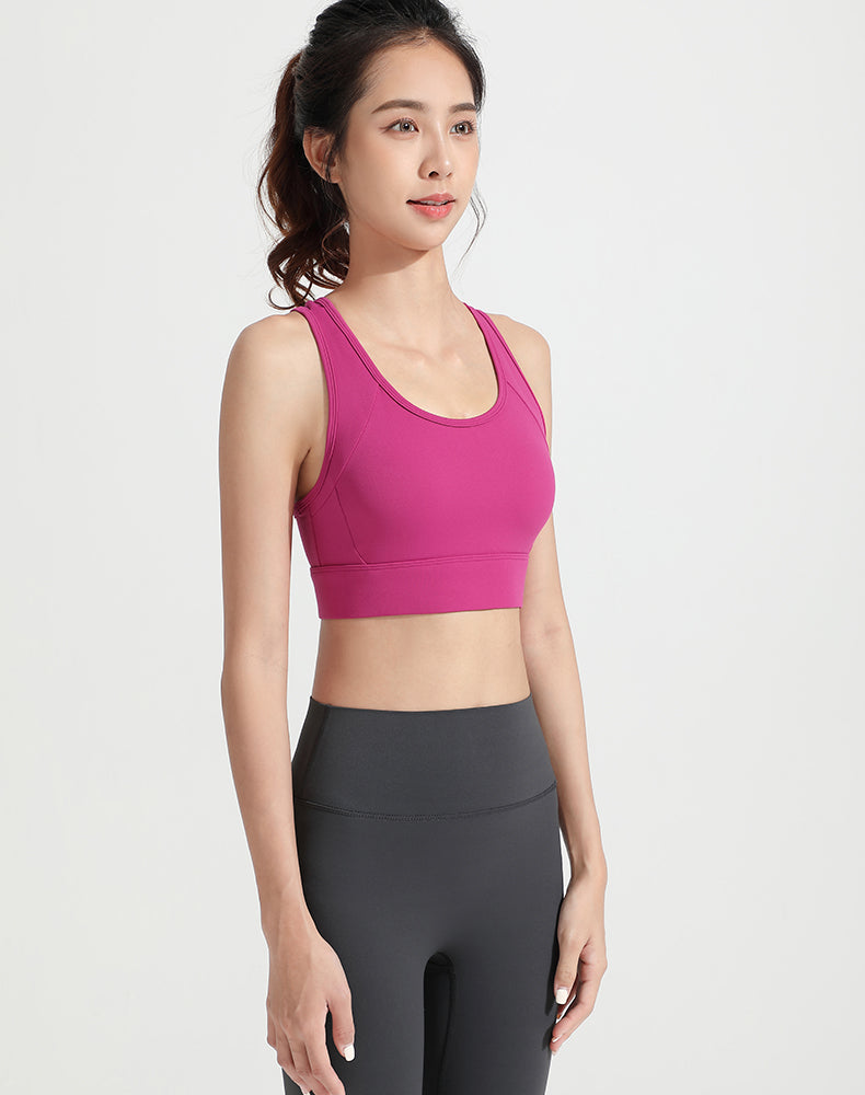 Mesh Back with Outer Straps Yoga Bra