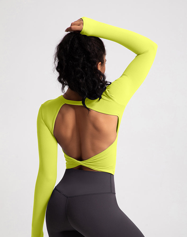 Open Back Long Sleeve Yoga Top