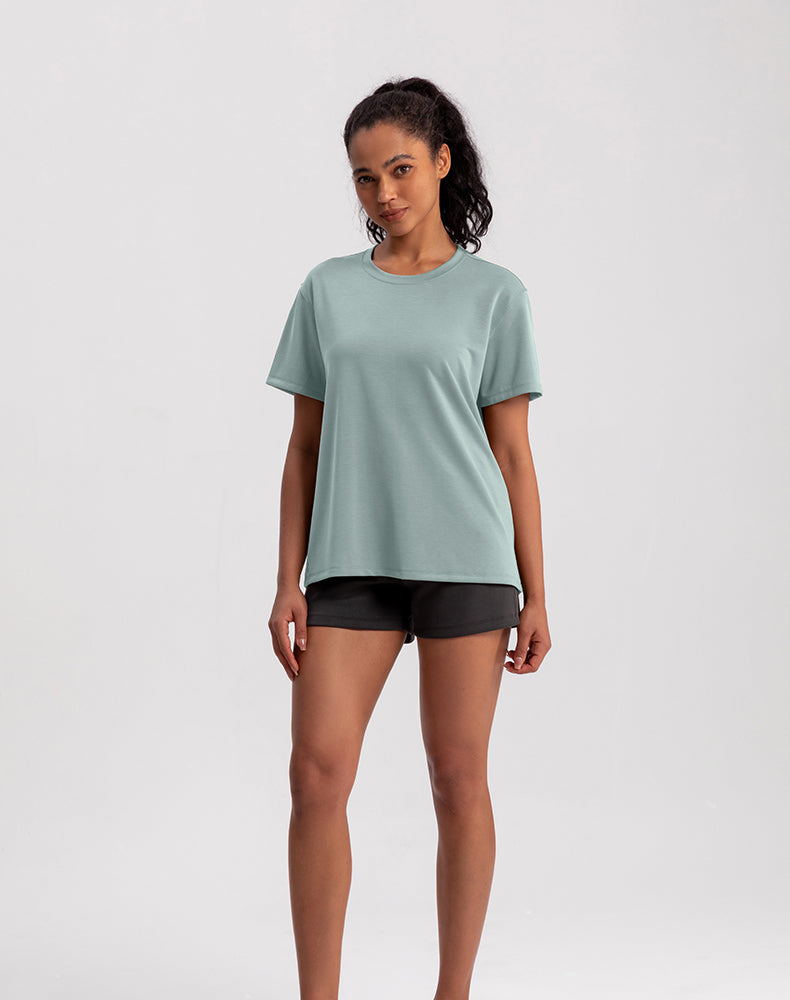 Modal Loose Fit Short Sleeve Yoga Top