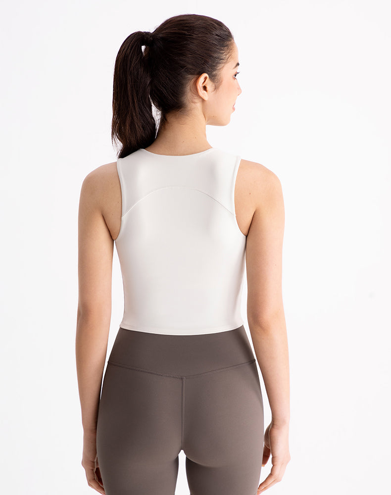 Wide Strap U-neck Yoga Tank