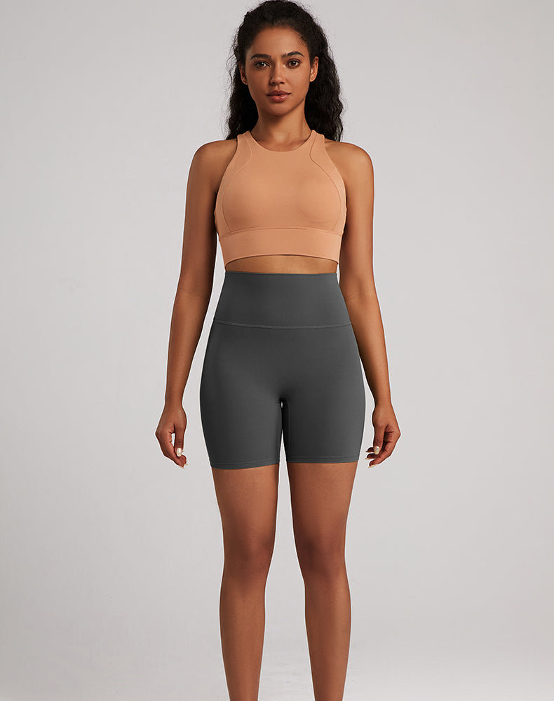 Lycra Tummy Control High-Waisted Yoga Shorts