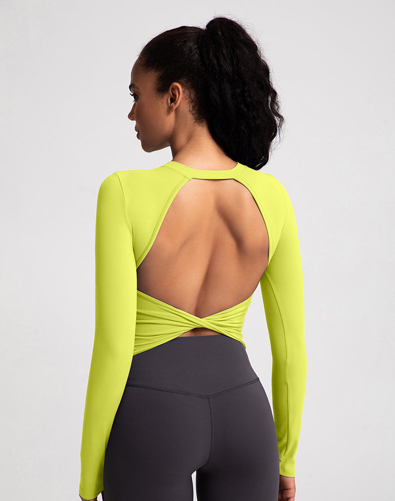 Open Back Long Sleeve Yoga Top