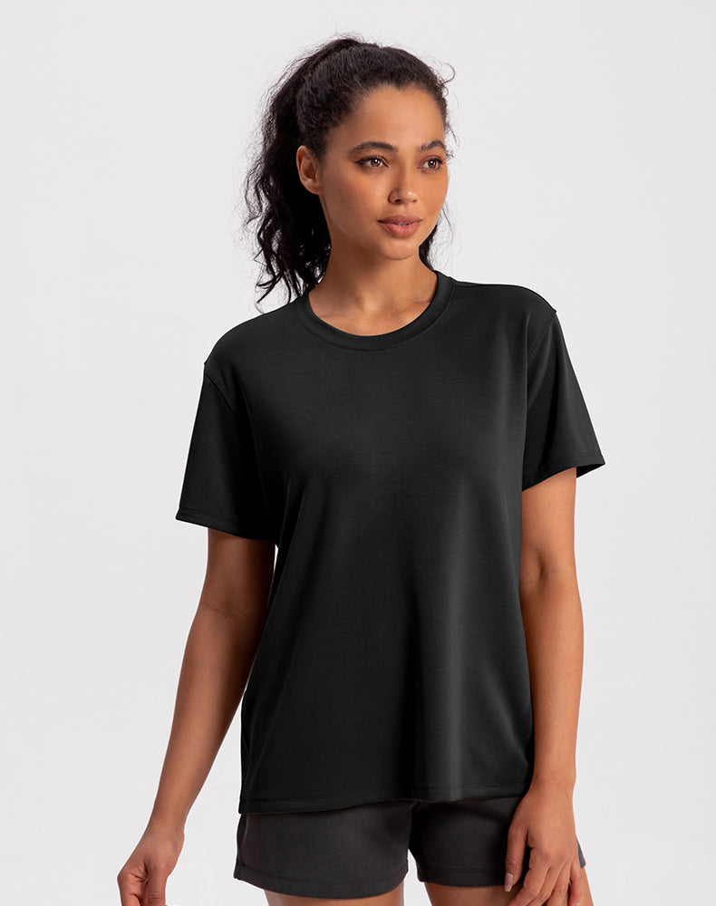 Modal Loose Fit Short Sleeve Yoga Top