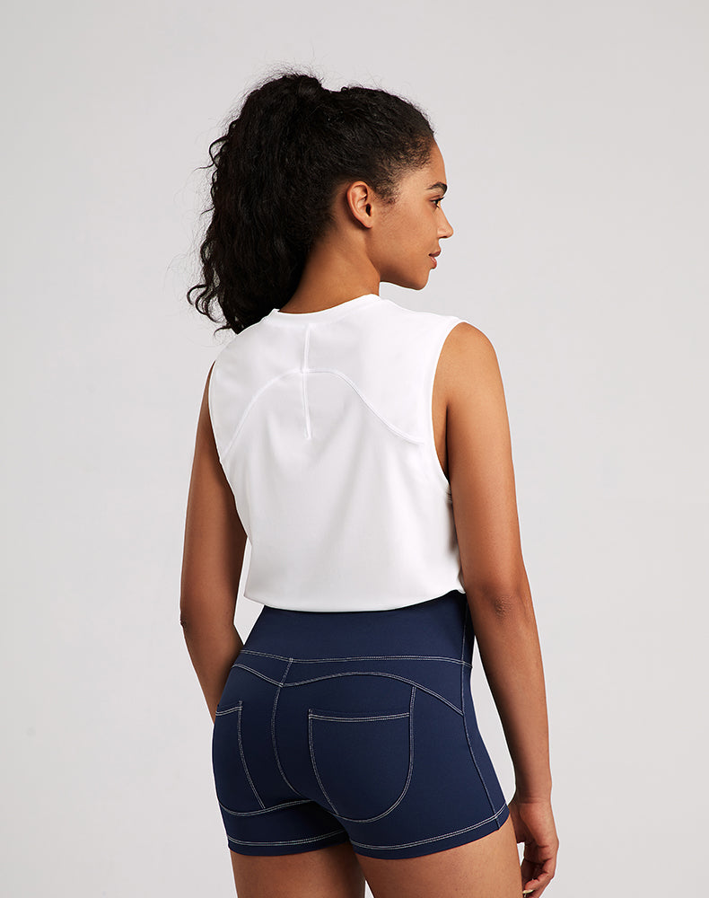 Bottom Tie Loose-Fit Yoga Tank