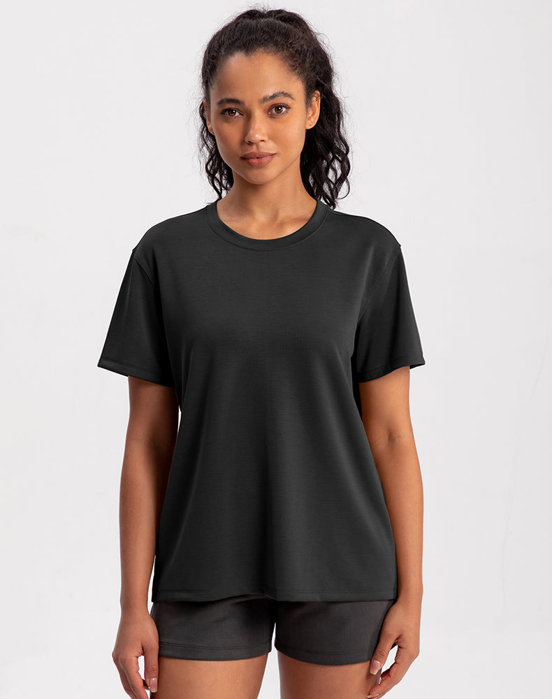 Modal Loose Fit Short Sleeve Yoga Top