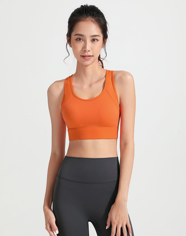 Mesh Back with Outer Straps Yoga Bra