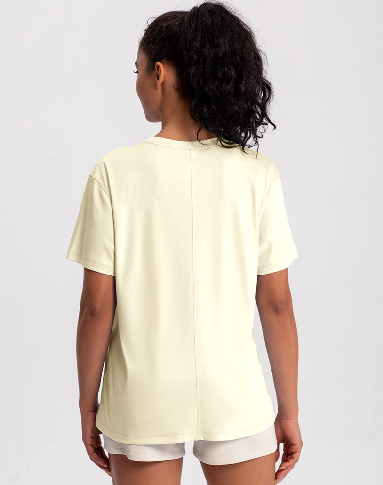 Modal Loose Fit Short Sleeve Yoga Top