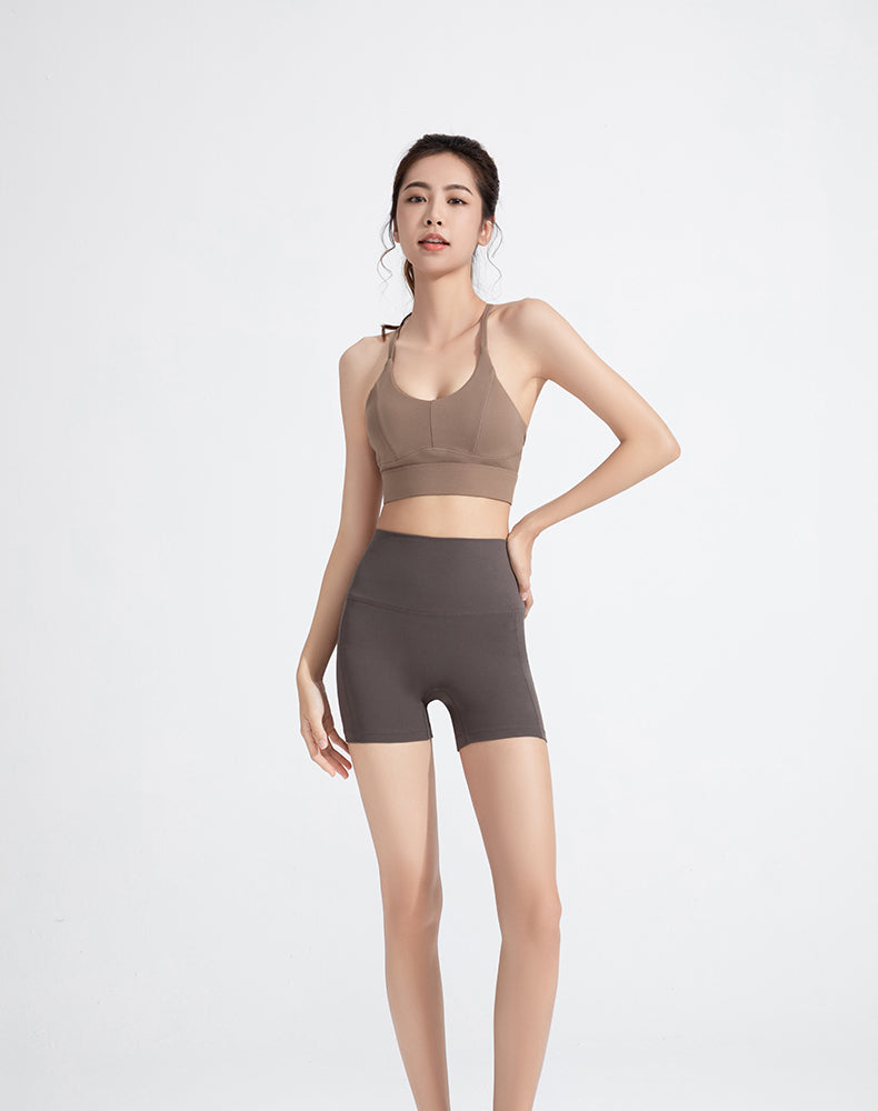 Seamless Crotch Tummy ControlYoga Shorts