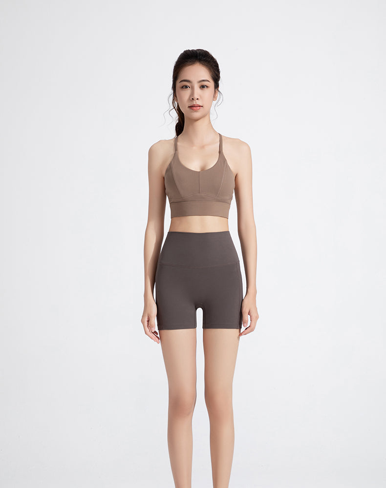 Seamless Crotch Tummy ControlYoga Shorts