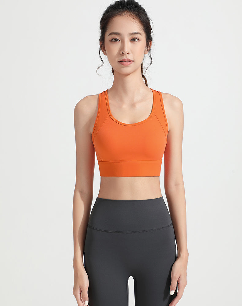 Mesh Back with Outer Straps Yoga Bra