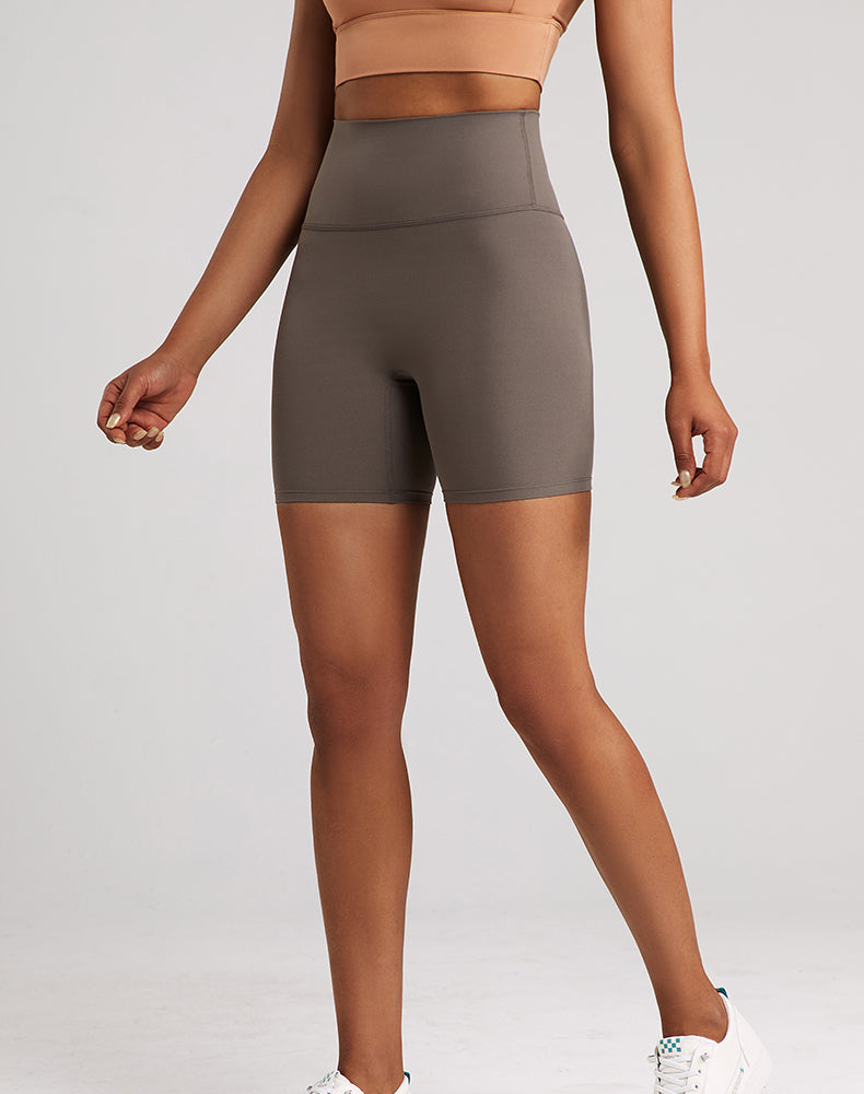 Lycra Tummy Control High-Waisted Yoga Shorts