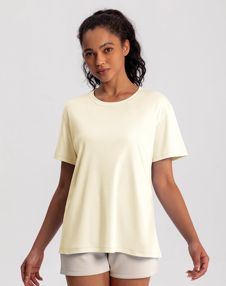 Modal Loose Fit Short Sleeve Yoga Top