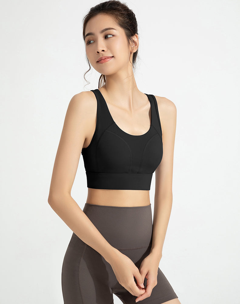 Adjustable Double-Layer Back Yoga Bra