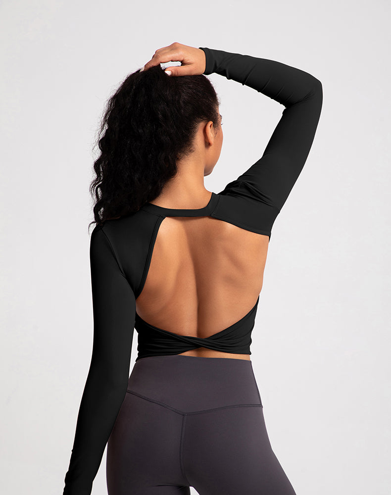 Open Back Long Sleeve Yoga Top